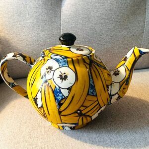 Paul Cardew -England Bananas Vintage Ceramic Hand Painted Collectible Teapot